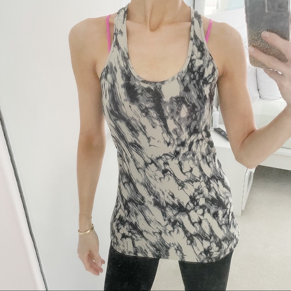 LULULEMON racer back marble print tank top 8